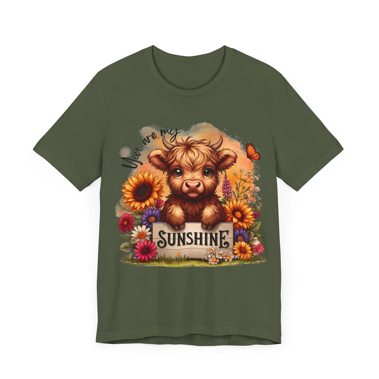 "You Are My Sunshine – Highland Cow & Floral"