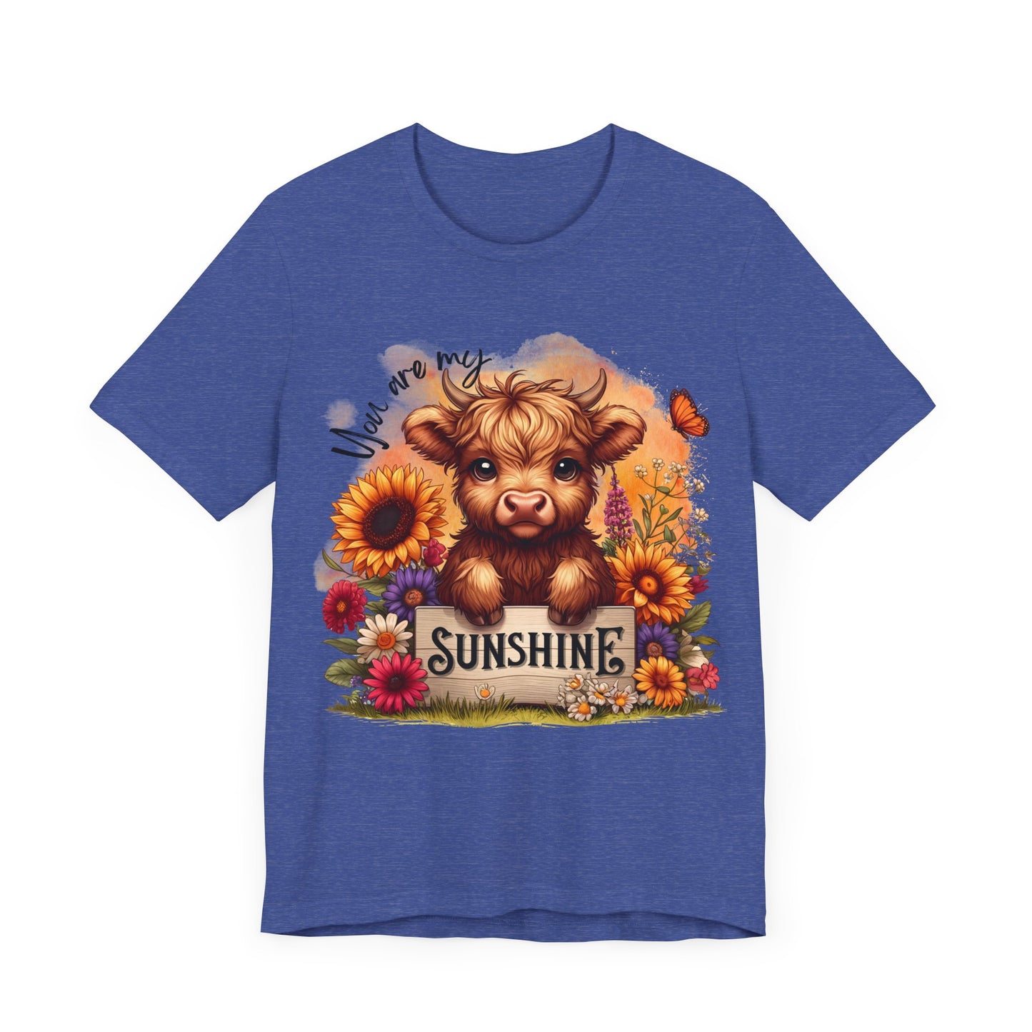 "You Are My Sunshine – Highland Cow & Floral"