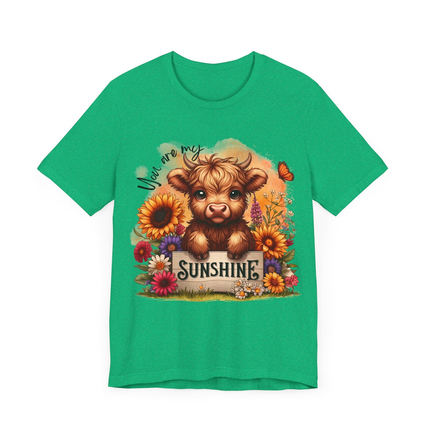 "You Are My Sunshine – Highland Cow & Floral"