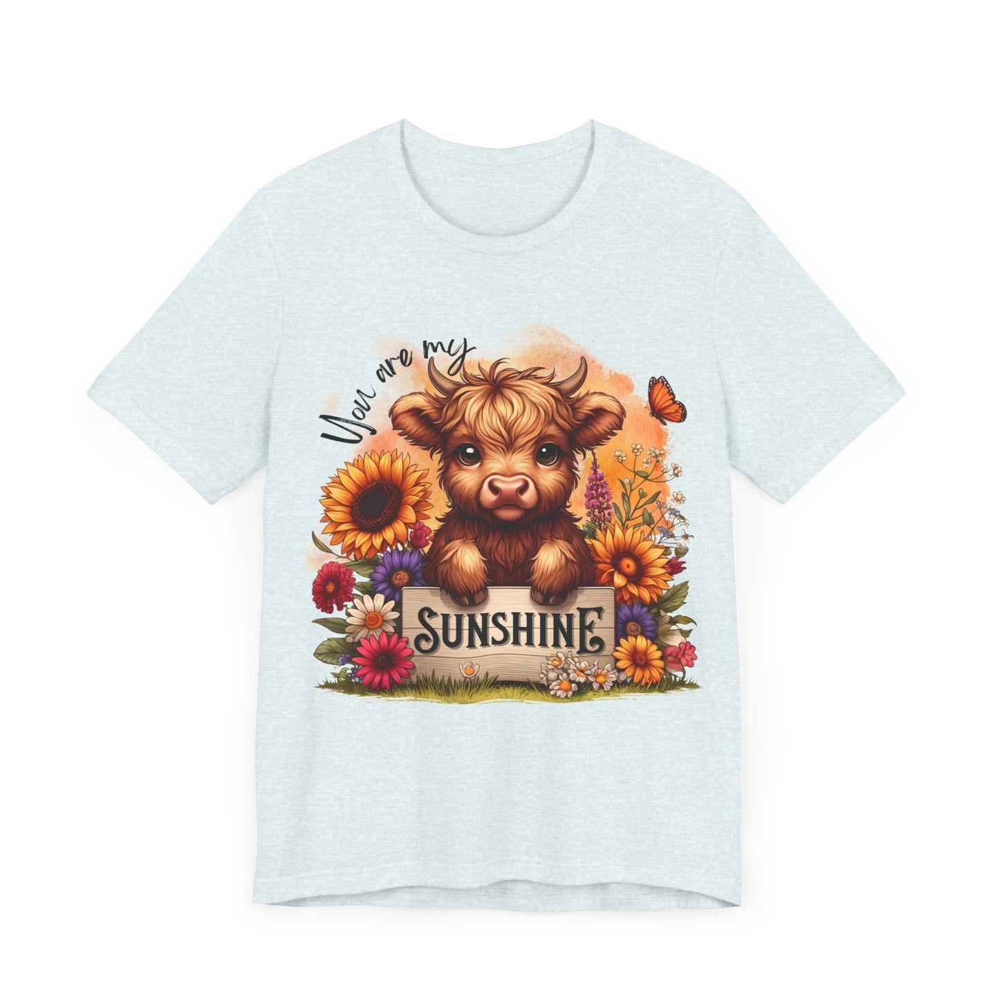 "You Are My Sunshine – Highland Cow & Floral"