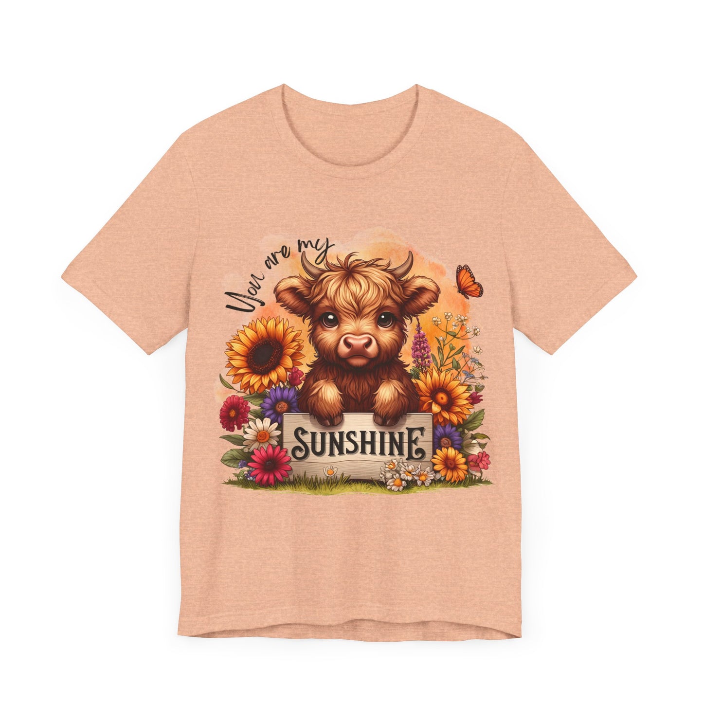 "You Are My Sunshine – Highland Cow & Floral"