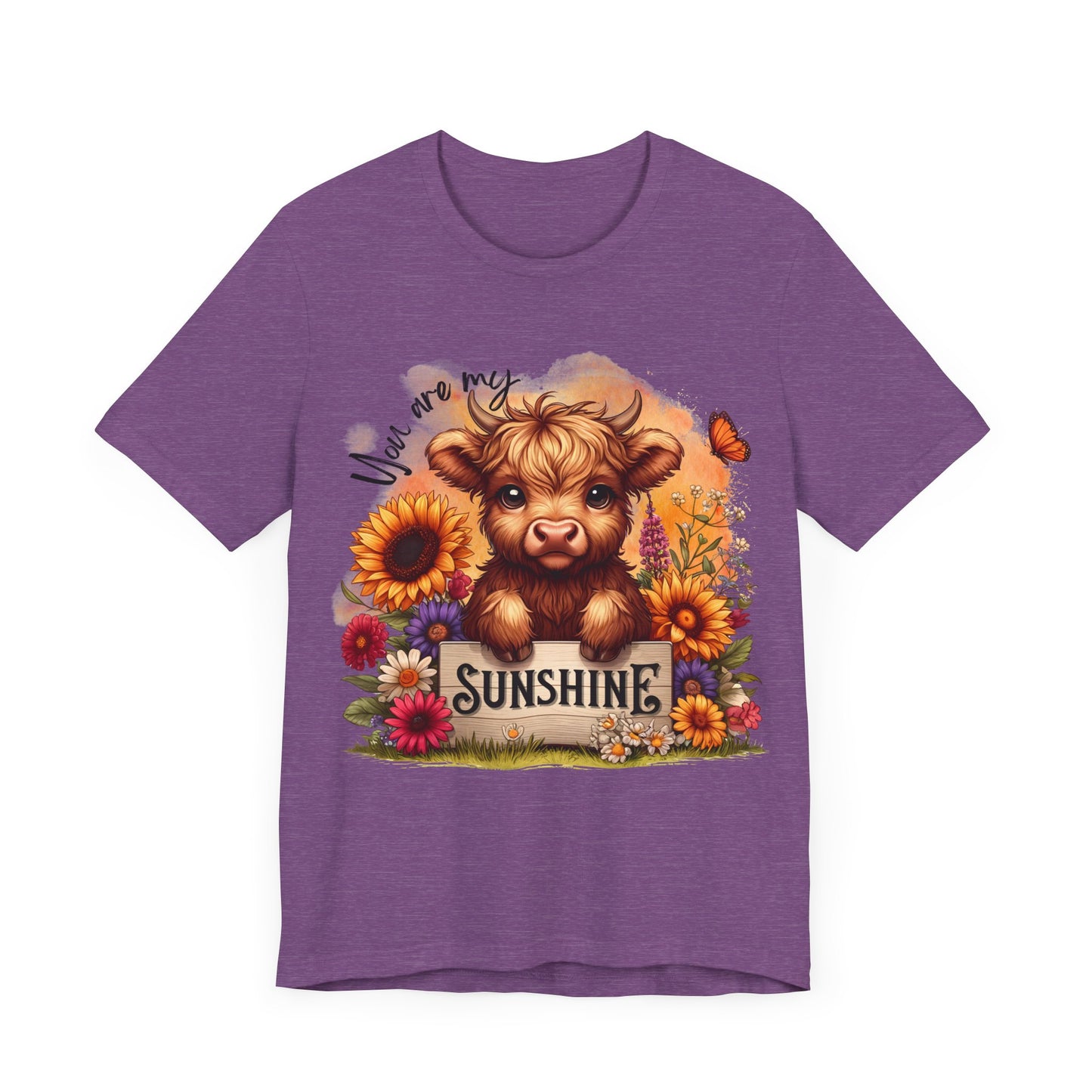 "You Are My Sunshine – Highland Cow & Floral"