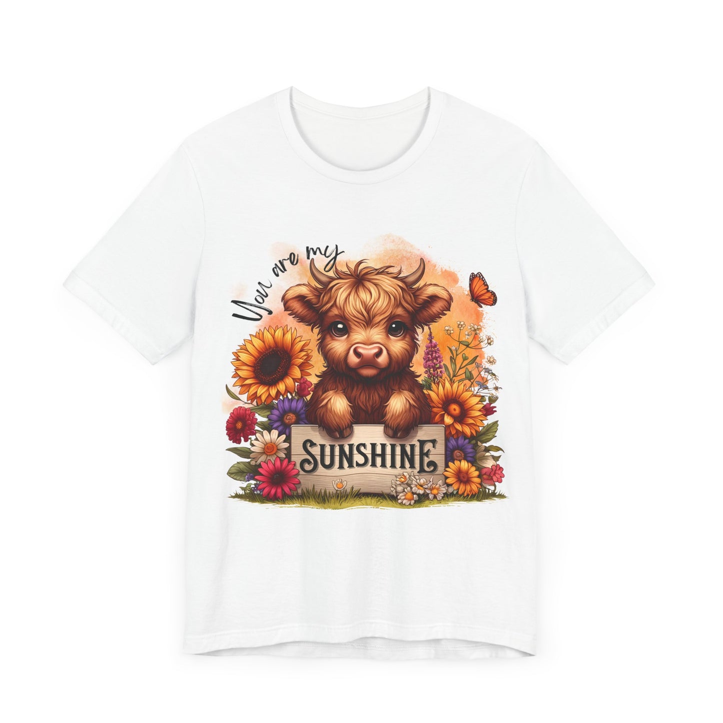 "You Are My Sunshine – Highland Cow & Floral"
