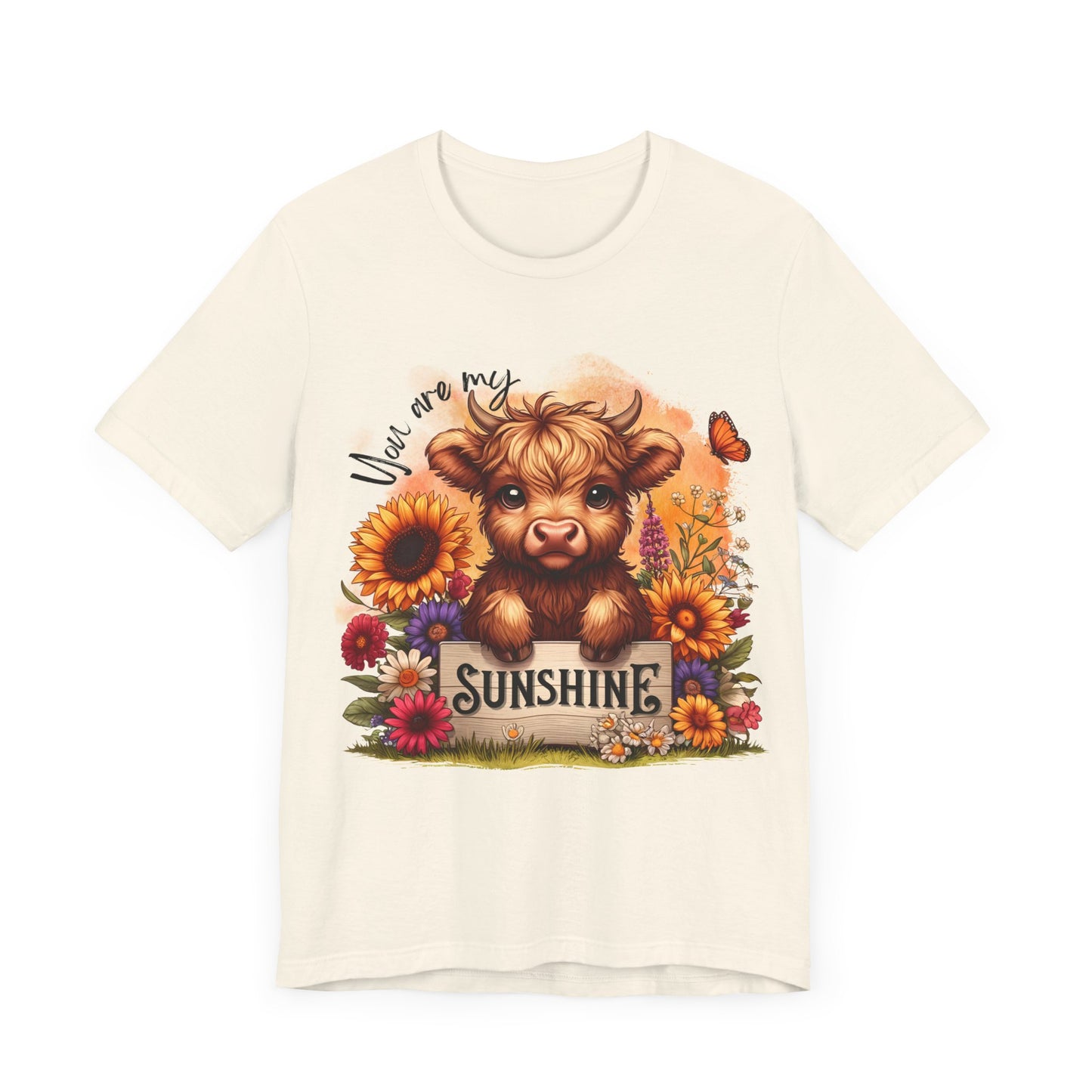 "You Are My Sunshine – Highland Cow & Floral"