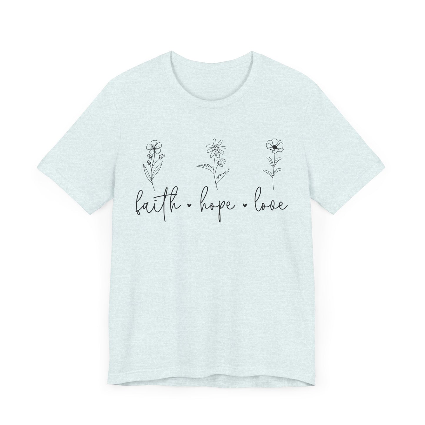 "Faith, Hope, Love Minimalist Floral"