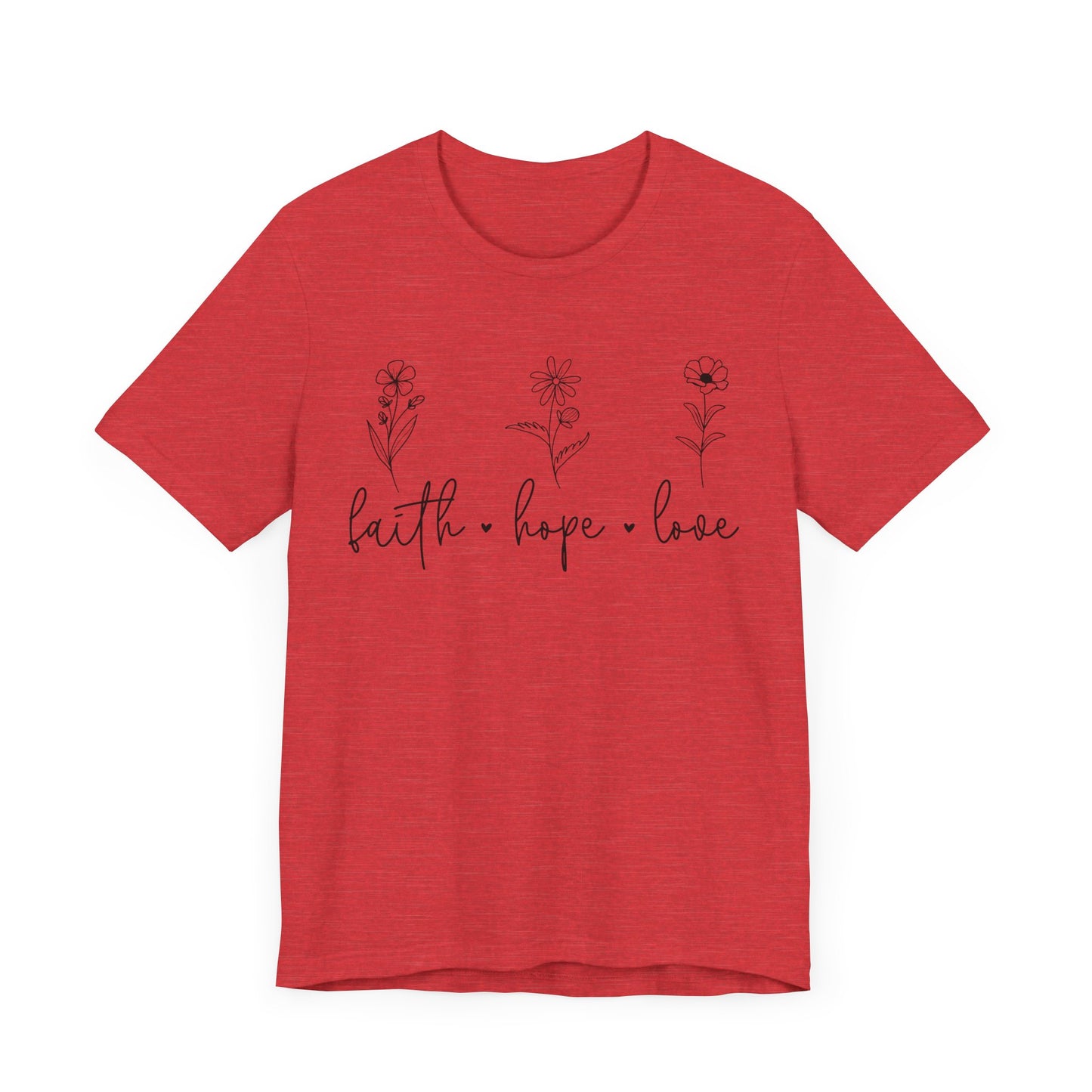 "Faith, Hope, Love Minimalist Floral"