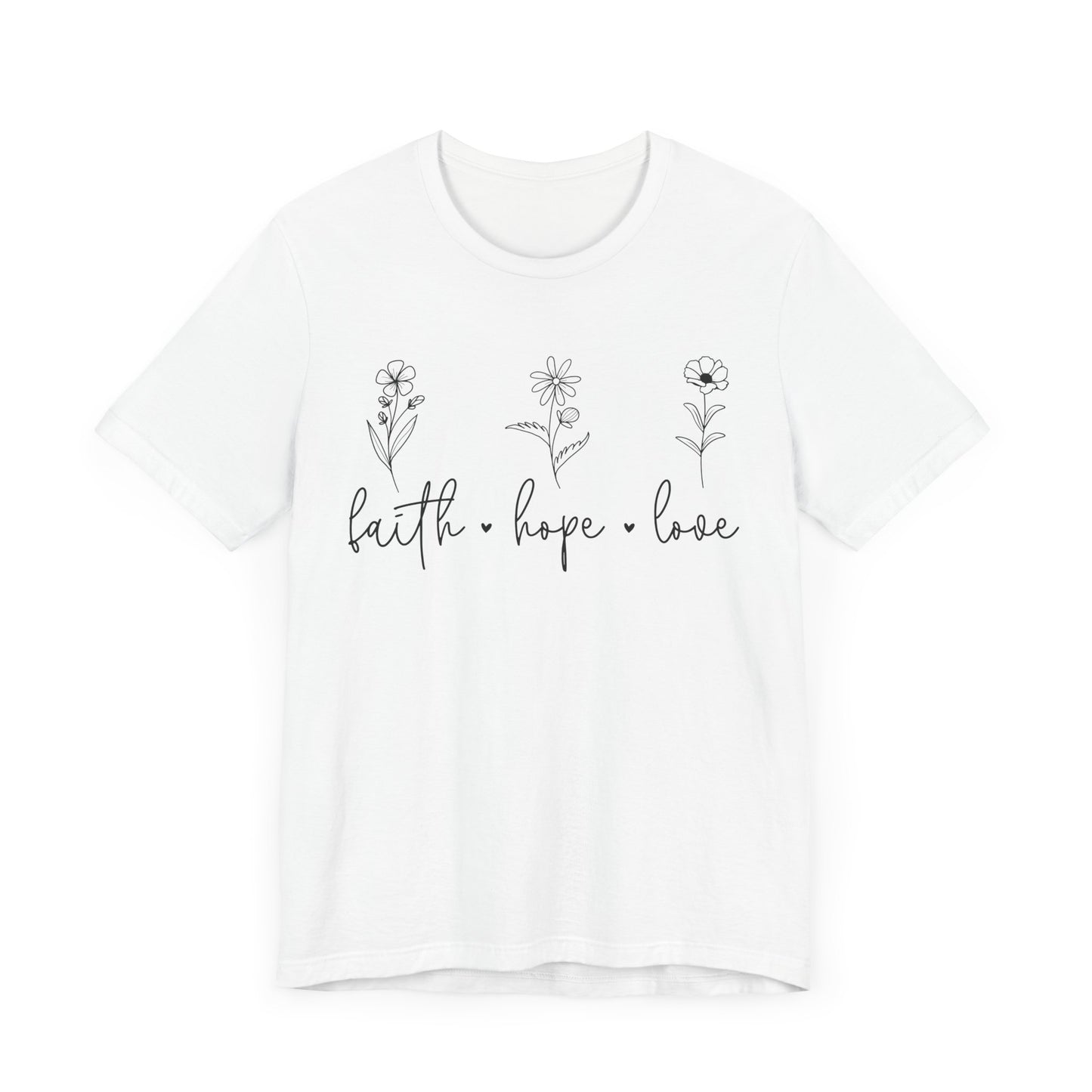 "Faith, Hope, Love Minimalist Floral"