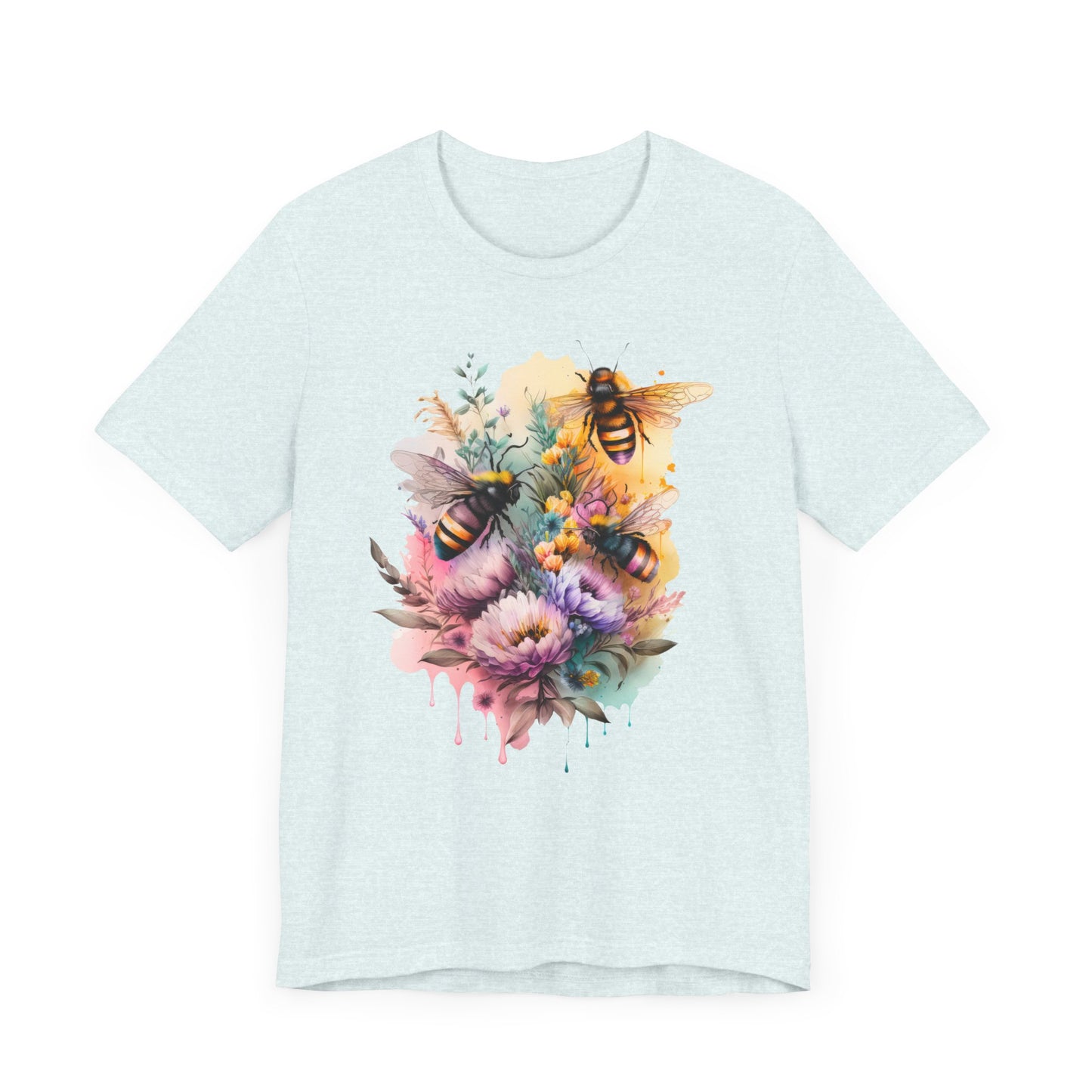 "Bee Bloom Watercolor Art"