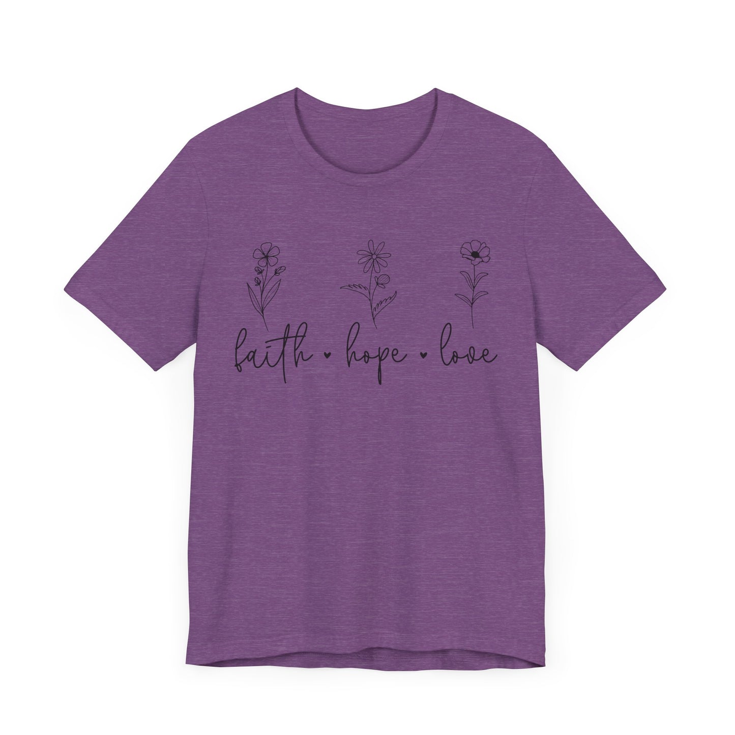 "Faith, Hope, Love Minimalist Floral"