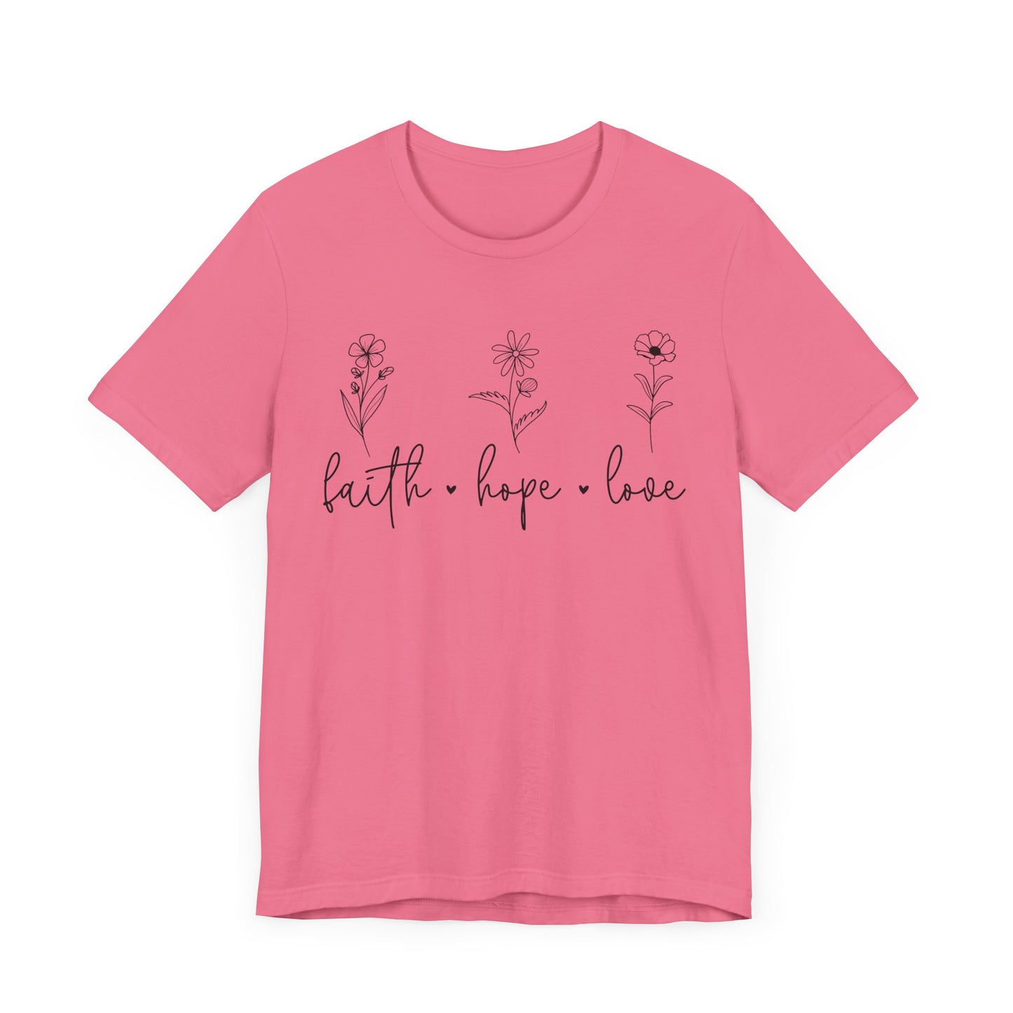 "Faith, Hope, Love Minimalist Floral"