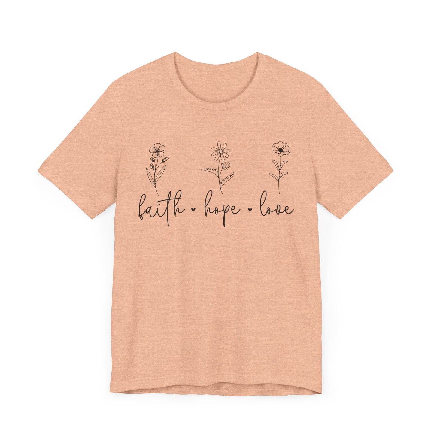 "Faith, Hope, Love Minimalist Floral"