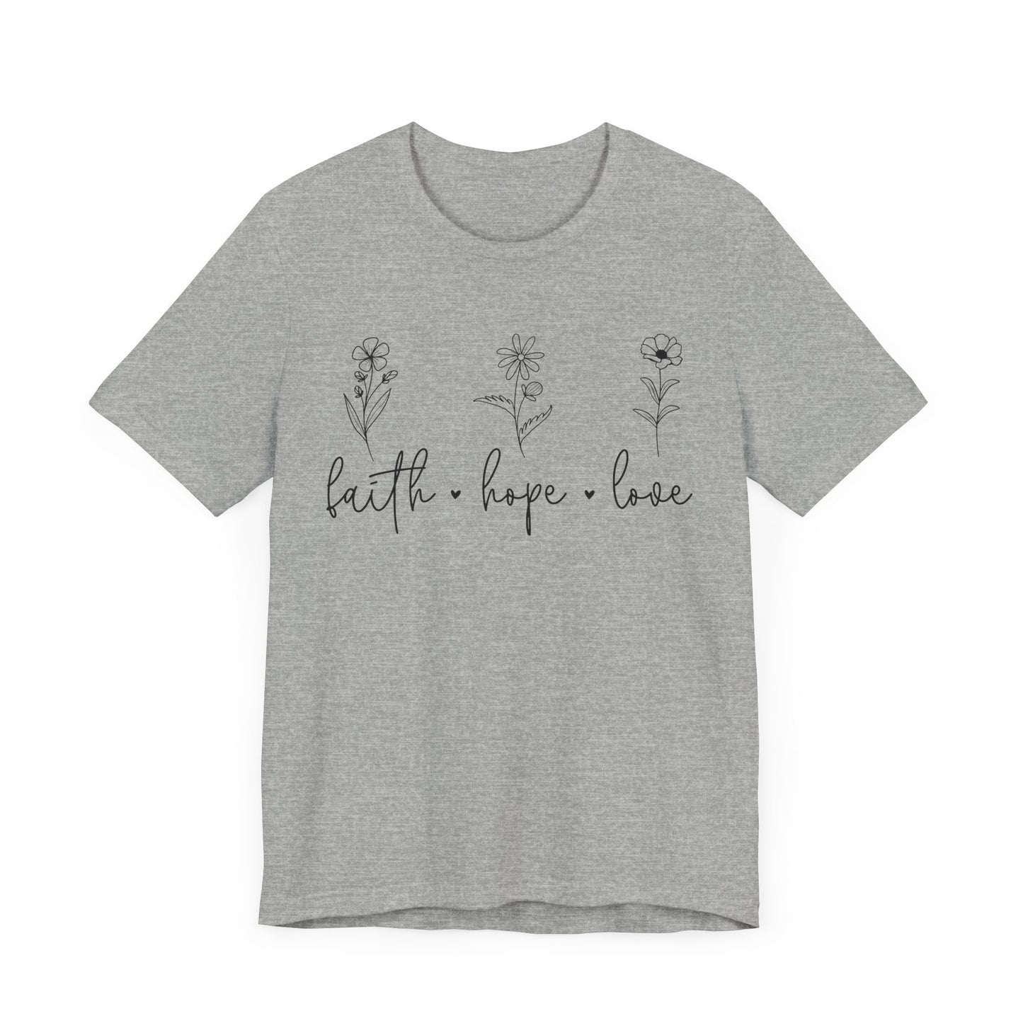 "Faith, Hope, Love Minimalist Floral"
