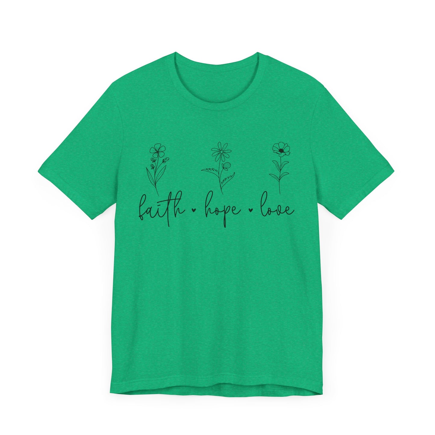 "Faith, Hope, Love Minimalist Floral"