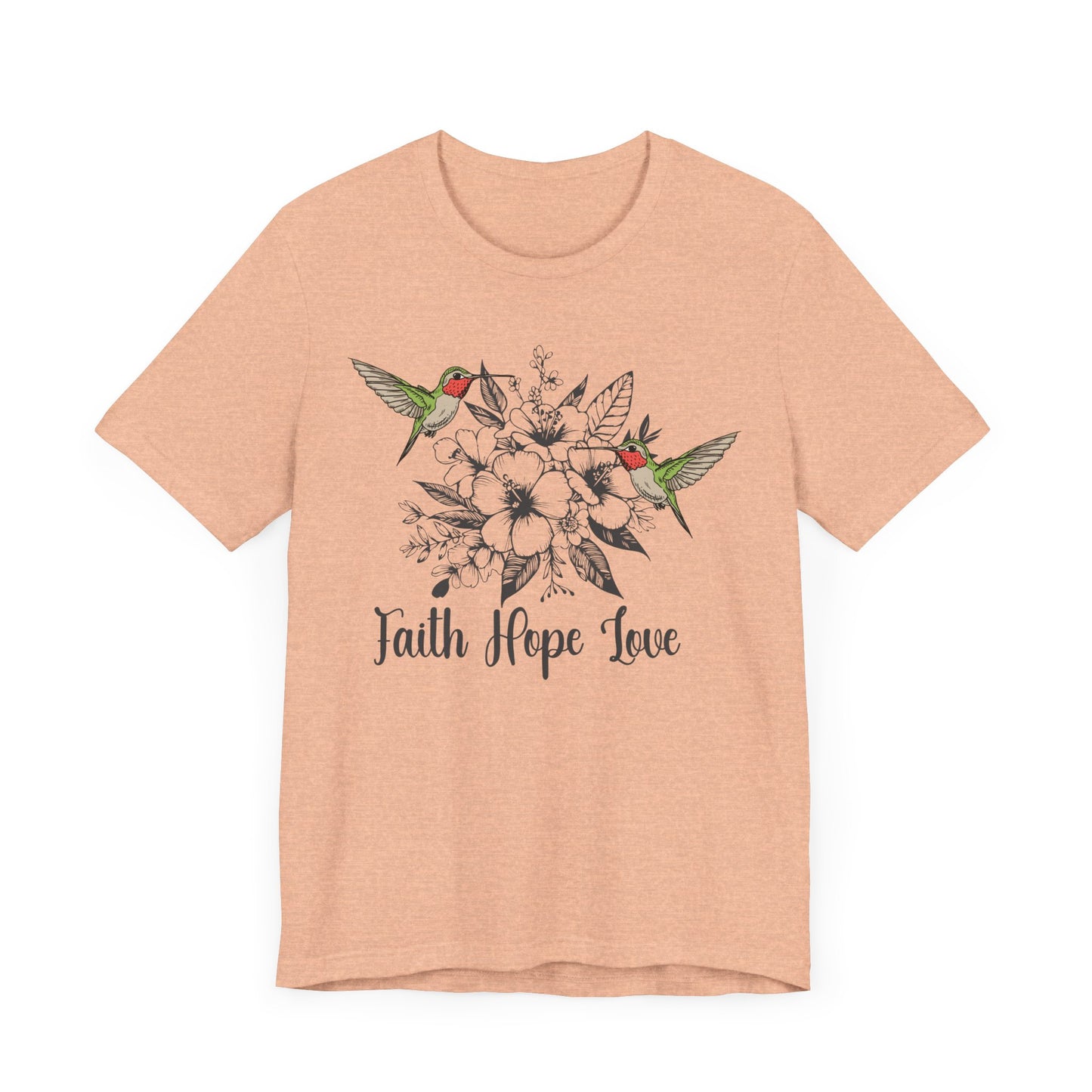 "Floral Faith and Hummingbird Design"