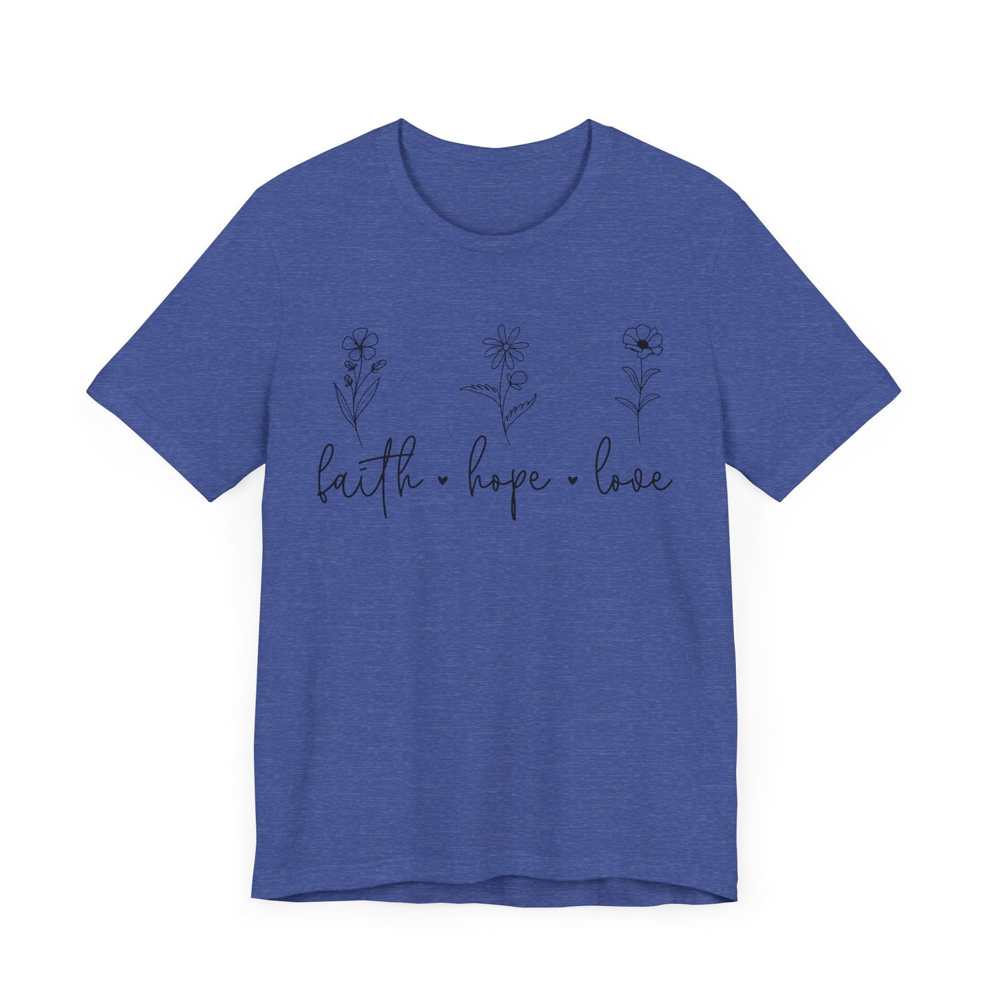 "Faith, Hope, Love Minimalist Floral"