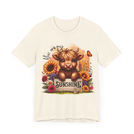 "You Are My Sunshine – Highland Cow & Floral"