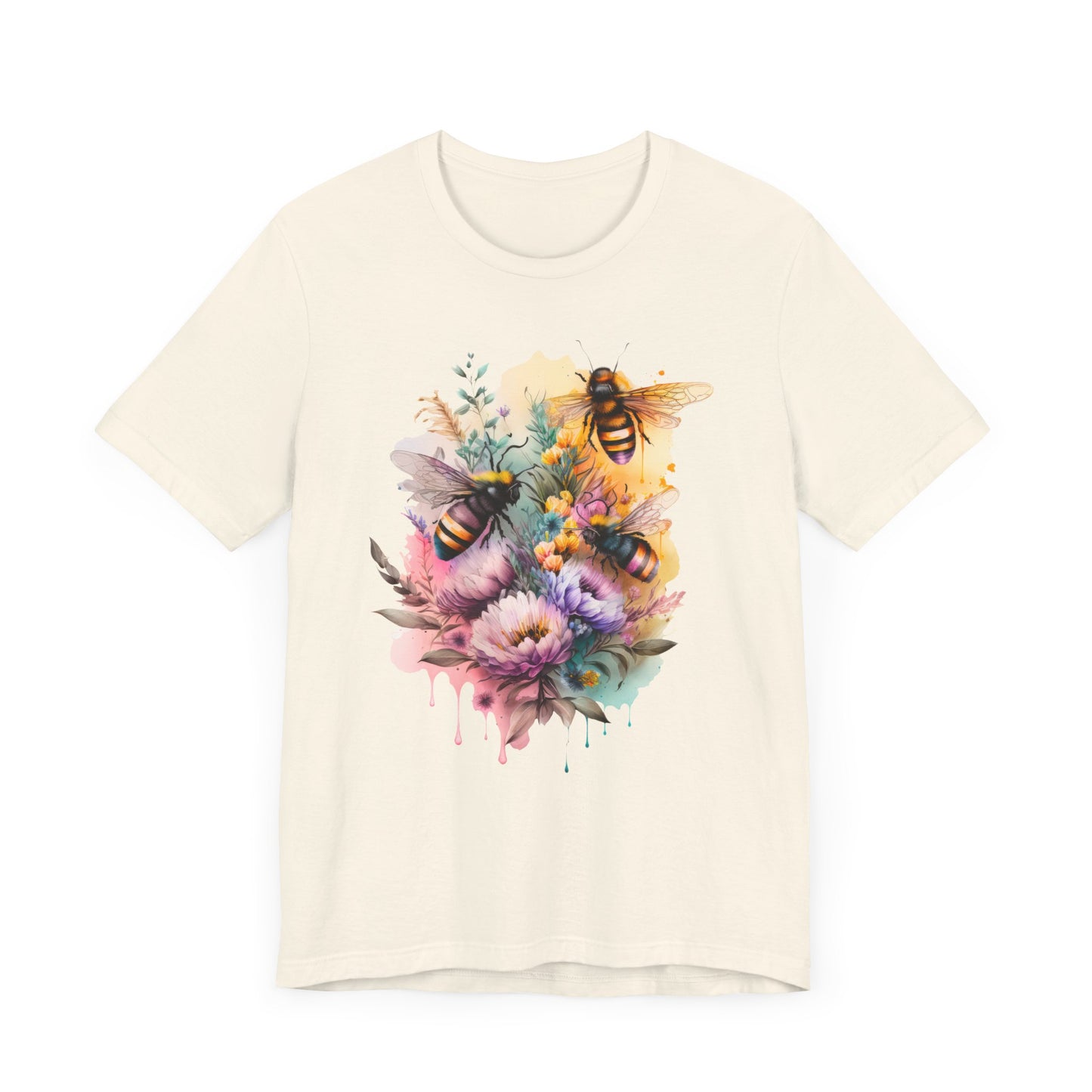 "Bee Bloom Watercolor Art"