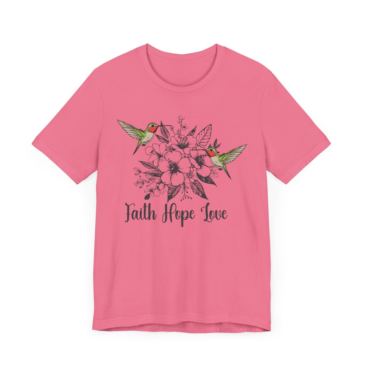 "Floral Faith and Hummingbird Design"
