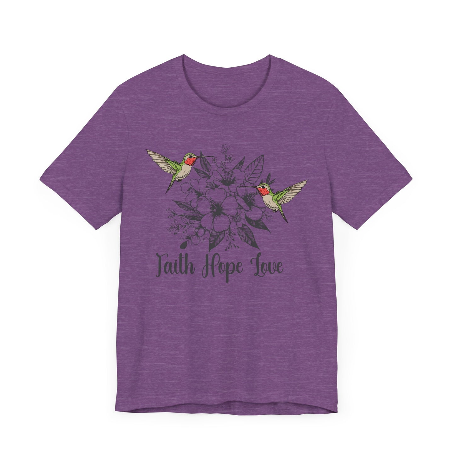 "Floral Faith and Hummingbird Design"